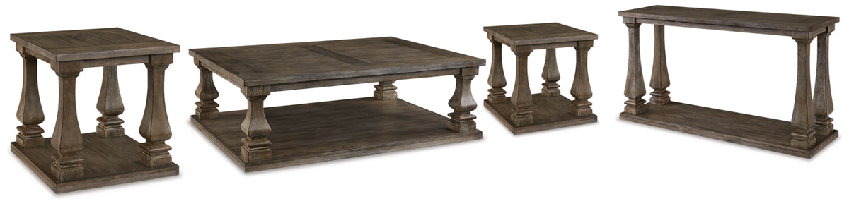 Johnelle Coffee Table, 2 End Tables and Sofa Table