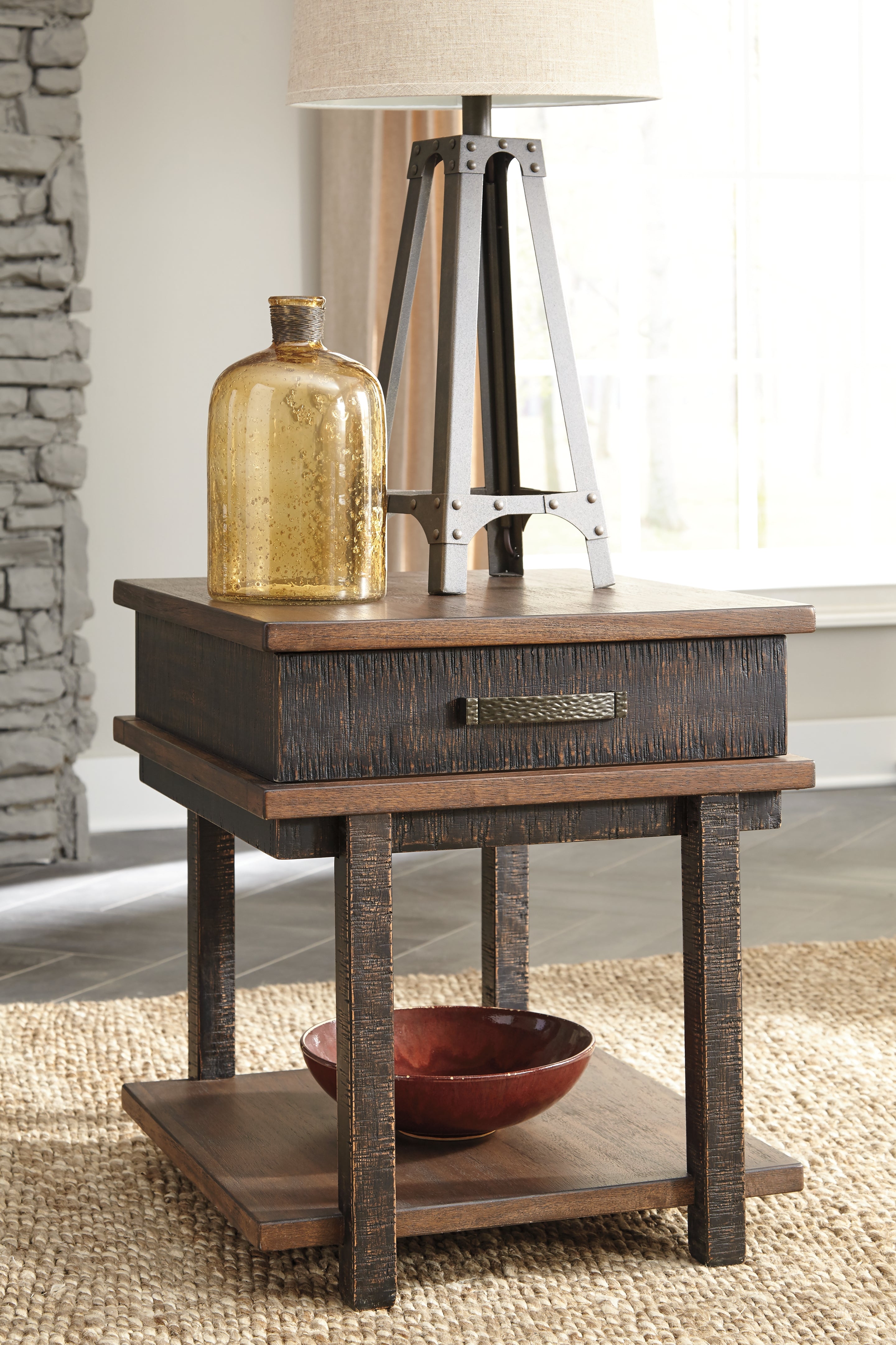Stanah Coffee Table with End Table and Chairside End Table