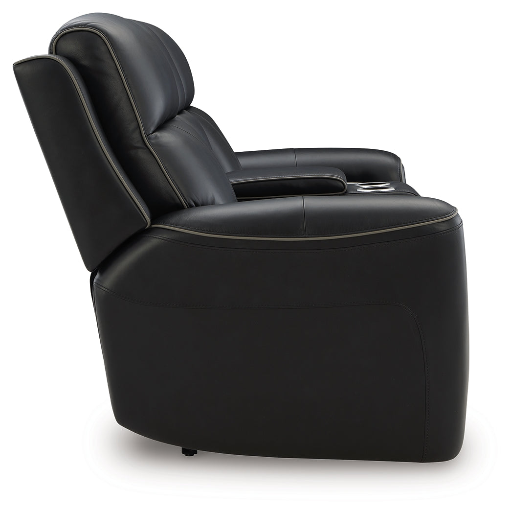5Z-Comfort Power Reclining Loveseat with Console