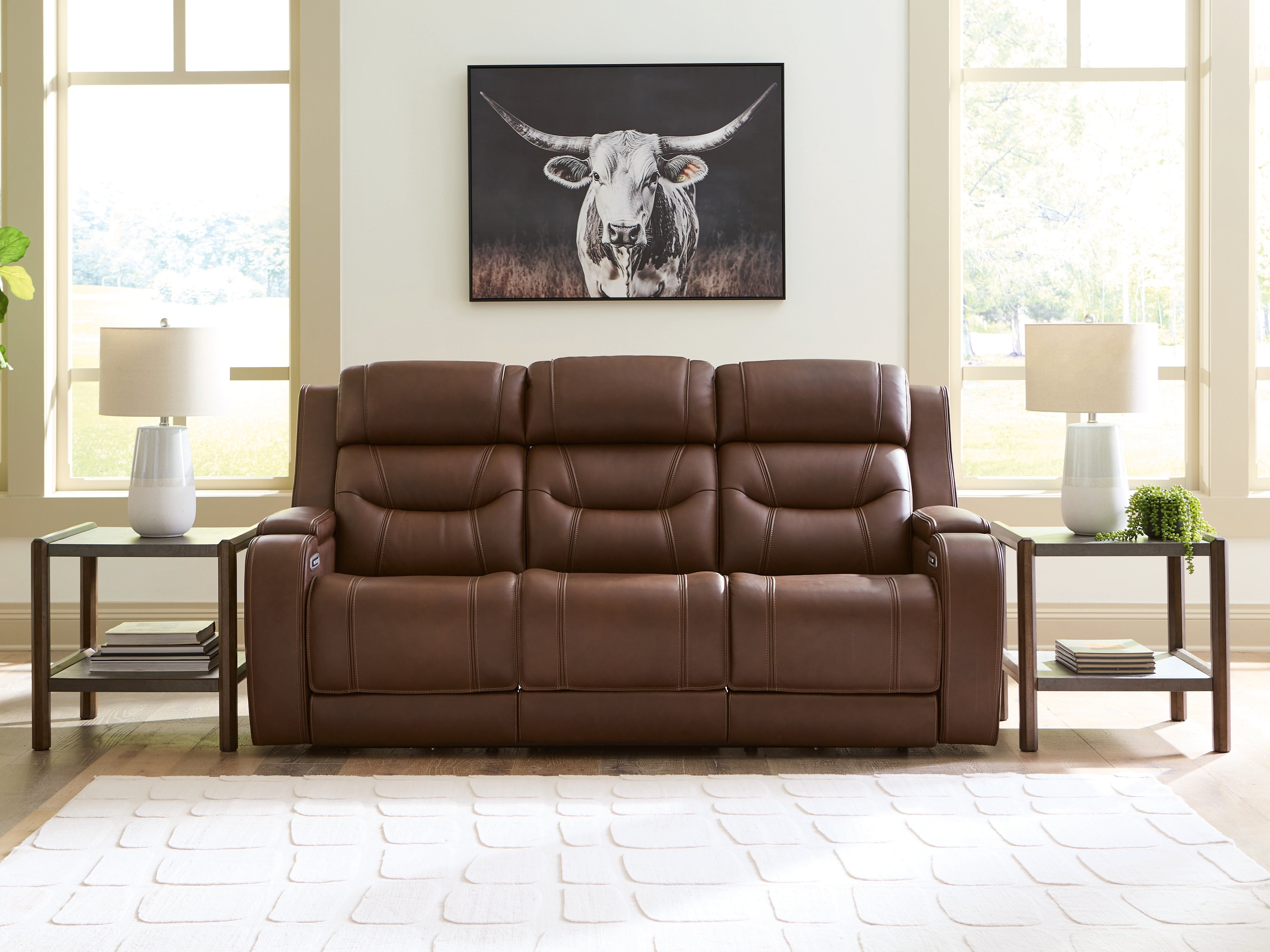Knightington Power Reclining Sofa with Audio Seating