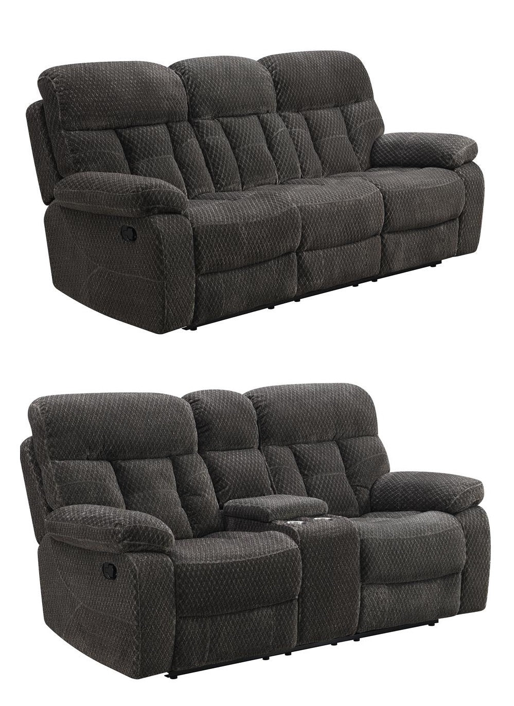 BRAVO SOFA AND LOVESEAT SET-CHARCOAL - MyWaynesHome #