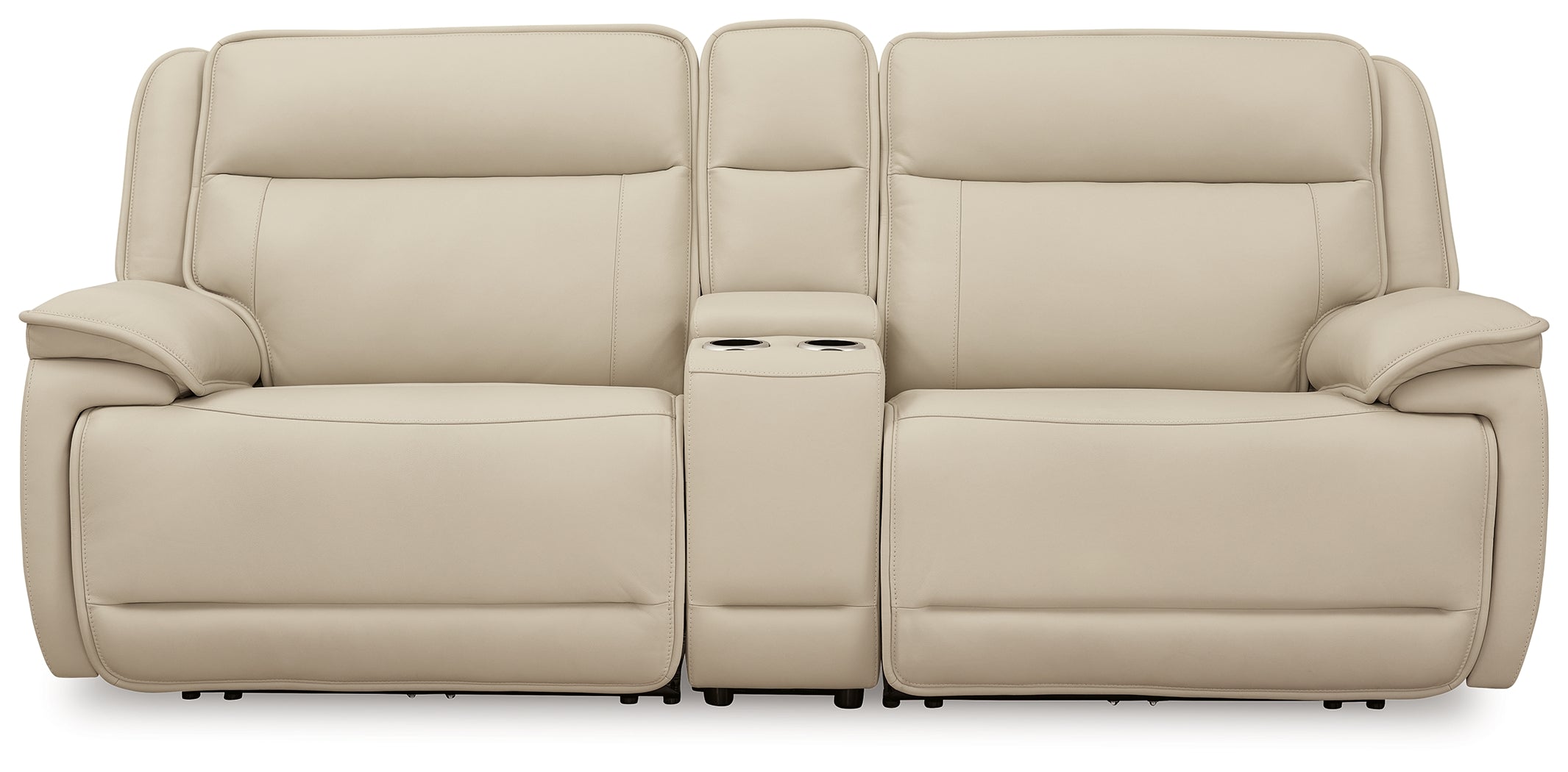 Double Deal 2-Piece Power Reclining Loveseat Sectional with Console - MyWaynesHome #