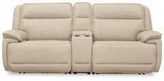 Double Deal 2-Piece Power Reclining Loveseat Sectional with Console - MyWaynesHome #