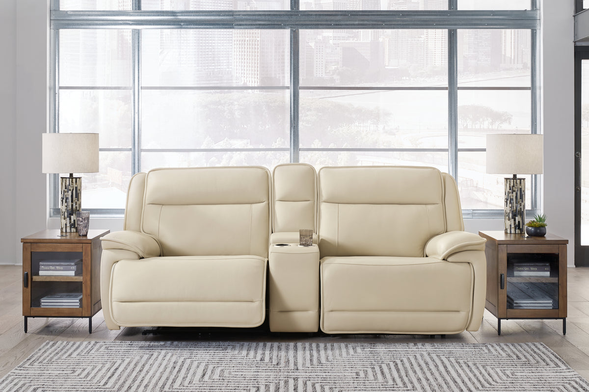 Double Deal 2-Piece Power Reclining Loveseat Sectional with Console - MyWaynesHome #