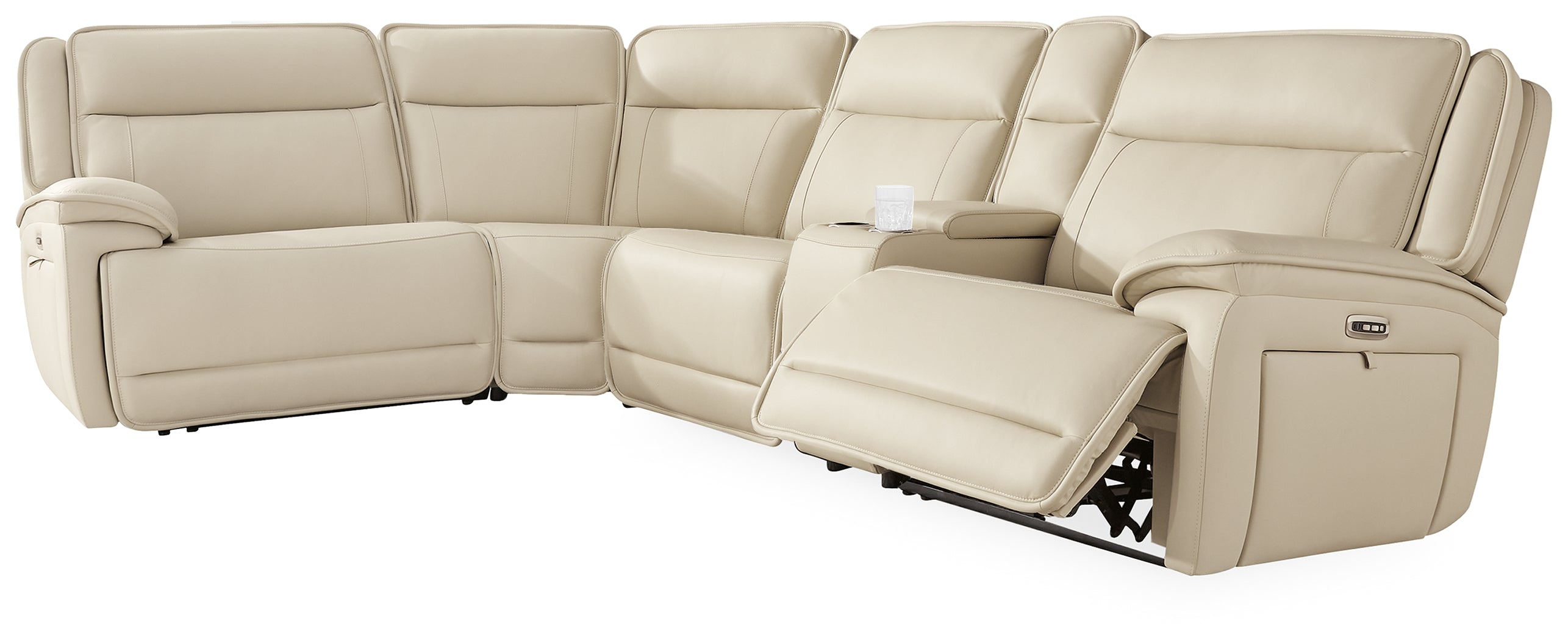 Double Deal 5-Piece Reclining Sectional with Console