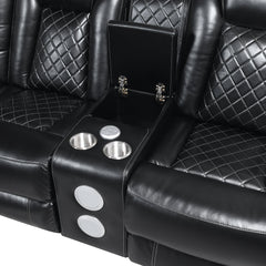 Orion 3 Piece Reclining Sectional -Black - MyWaynesHome #