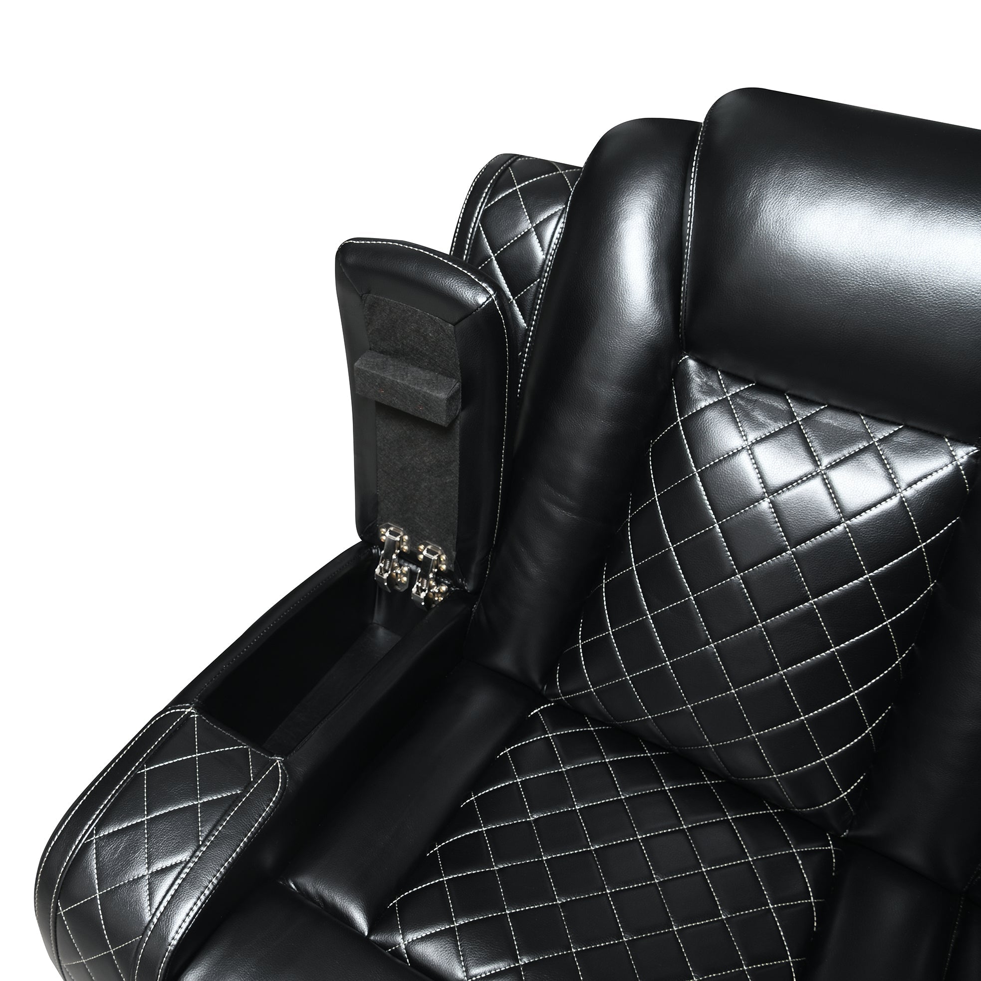 Orion 3 Piece Reclining Sectional -Black - MyWaynesHome #
