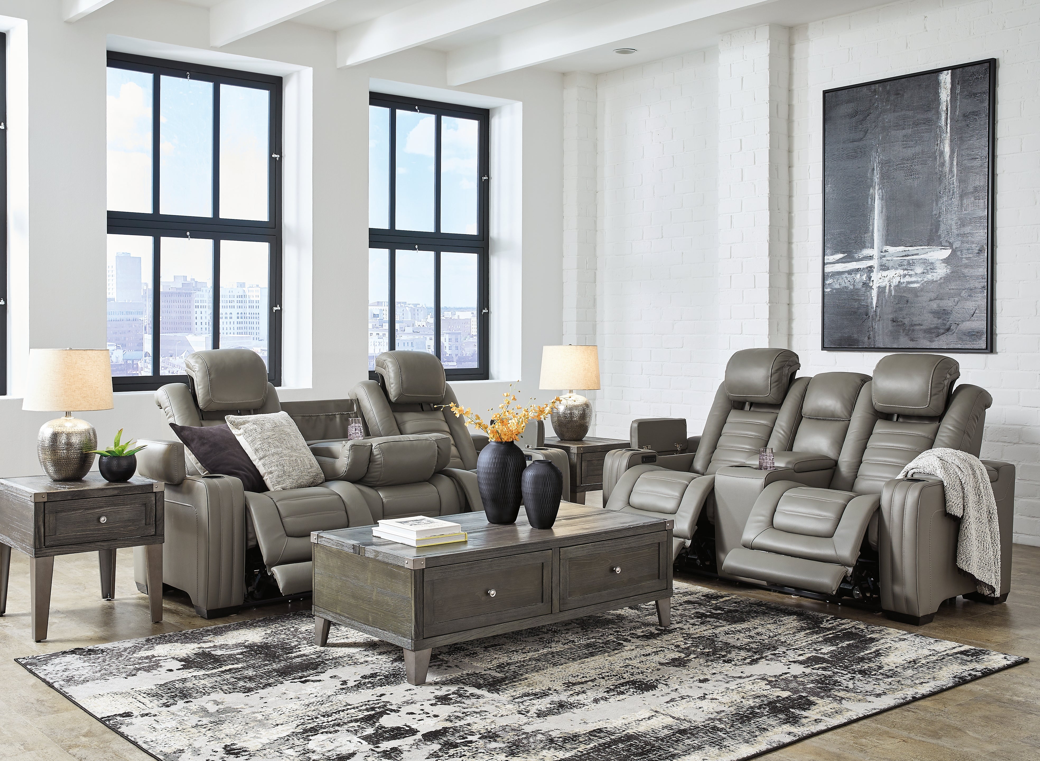 Backtrack Power Reclining Sofa and Loveseat