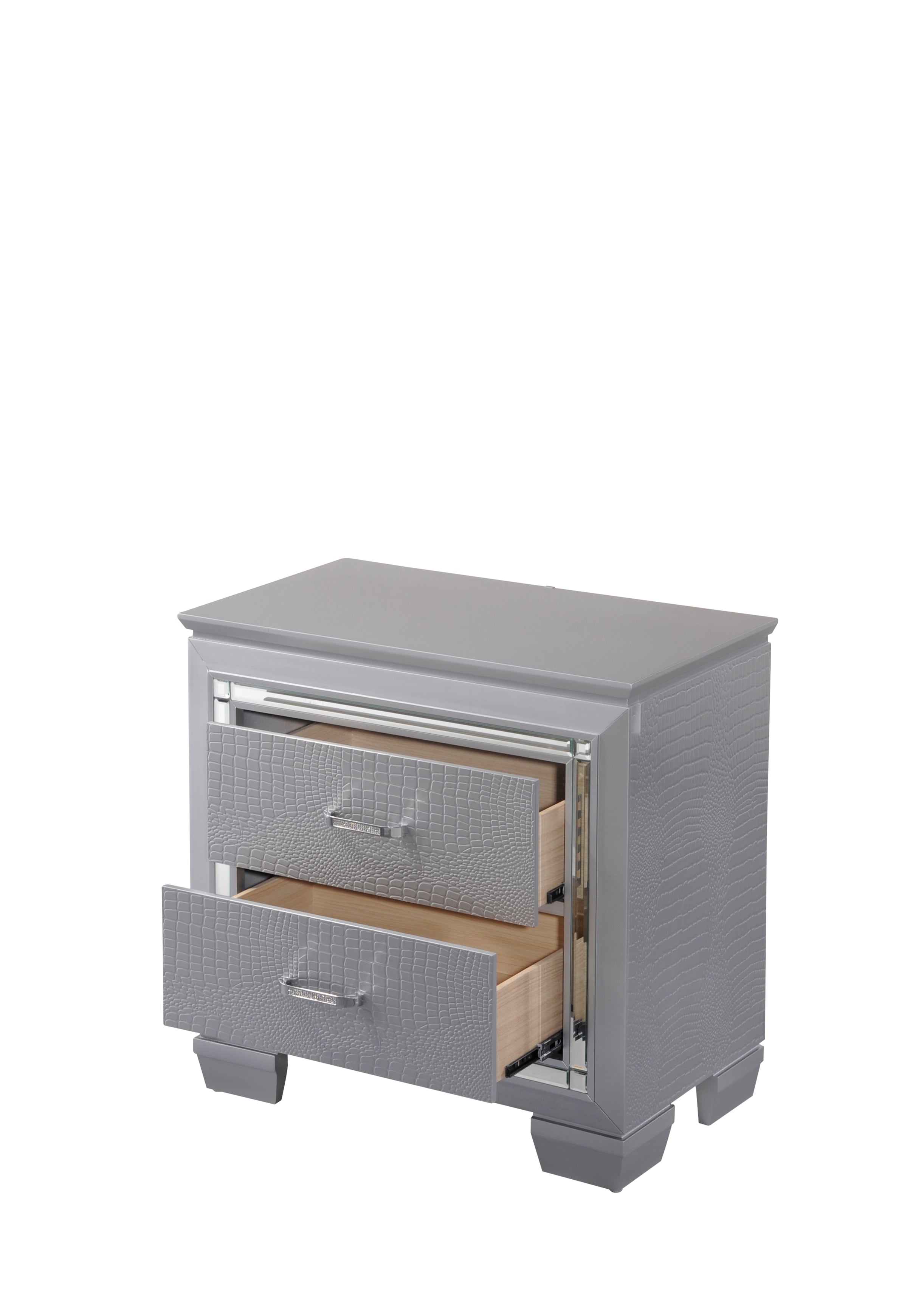 Lillian Silver Nightstand - MyWaynesHome #