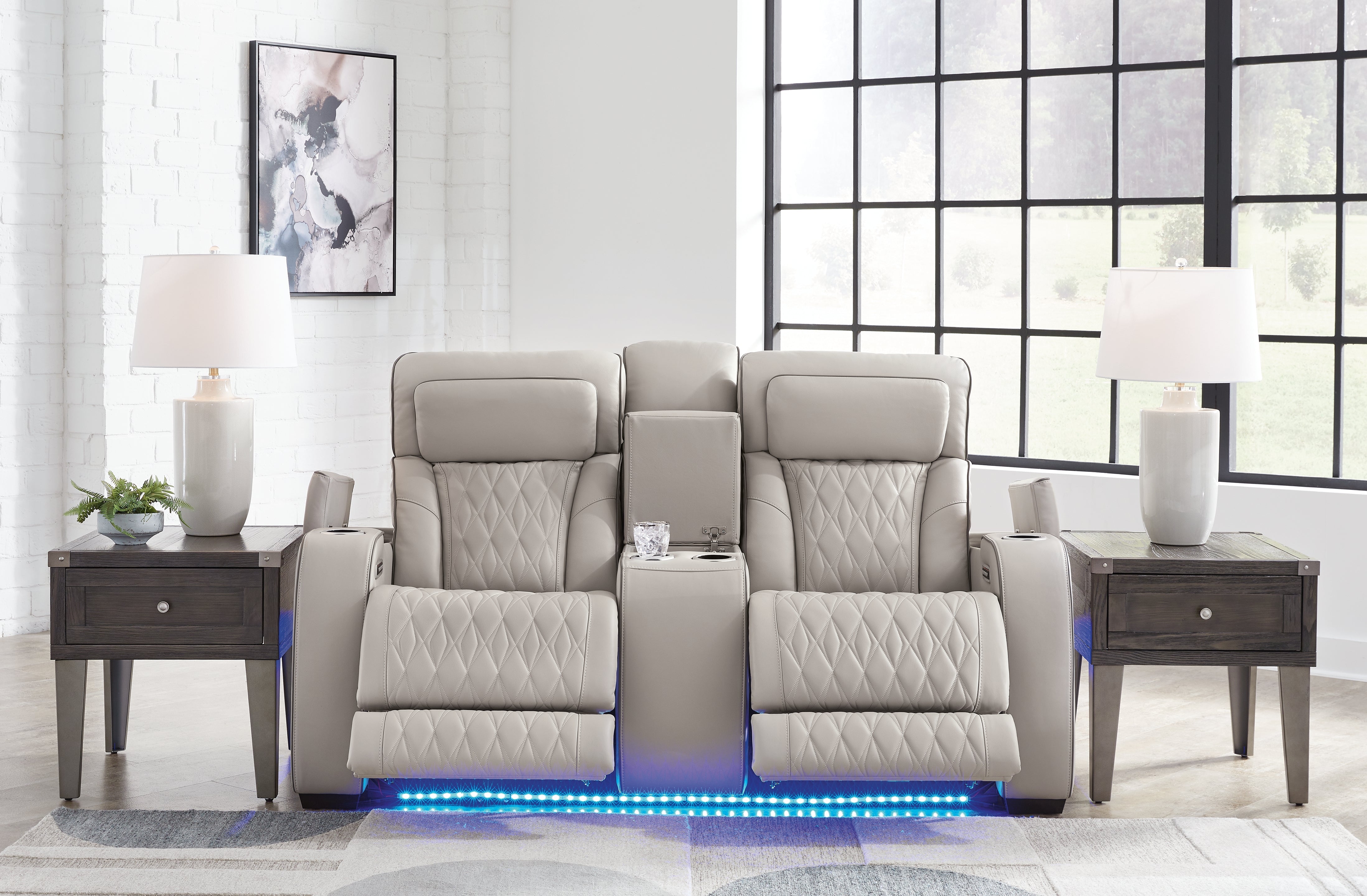 Boyington Power Reclining Loveseat with Console - MyWaynesHome #
