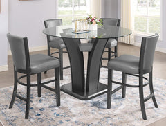 Camelia Gray PU Leather Counter Height Chair, Set of 2 - MyWaynesHome #