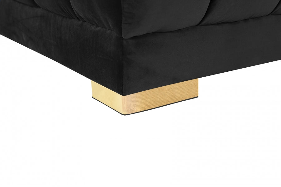 Gwen Velvet 3pc. Sectional - MyWaynesHome #