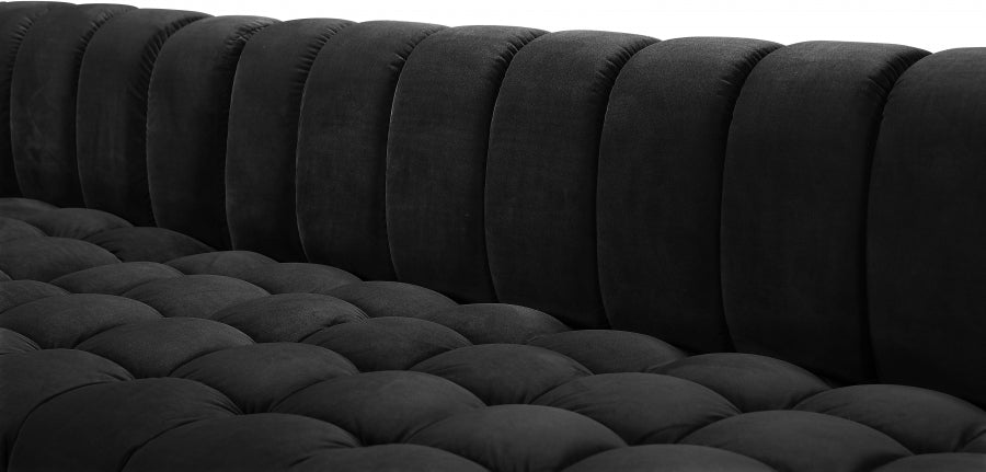 Gwen Velvet 3pc. Sectional - MyWaynesHome #