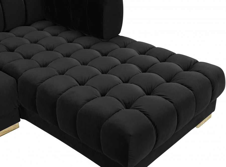 Gwen Velvet 3pc. Sectional