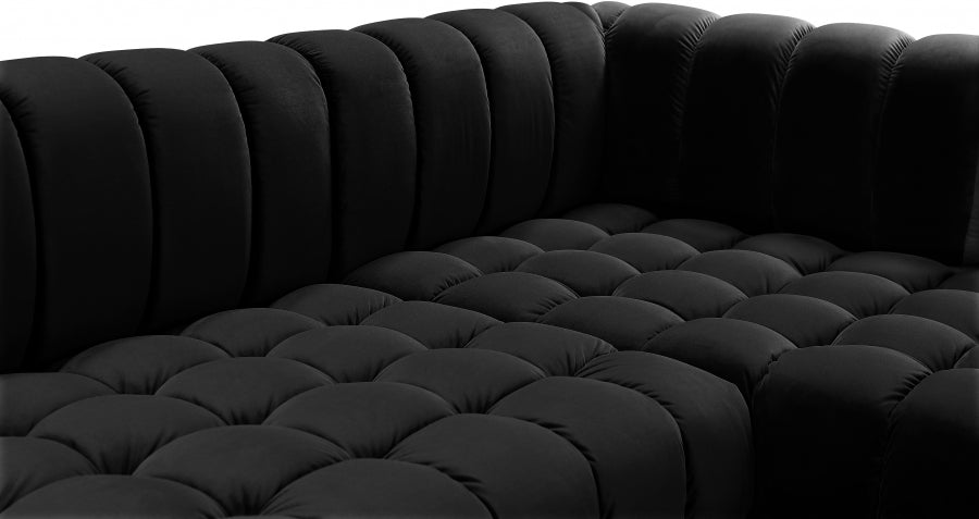 Gwen Velvet 3pc. Sectional