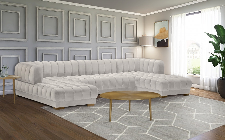 Gwen Velvet 3pc. Sectional