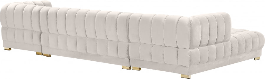 Gwen Velvet 3pc. Sectional