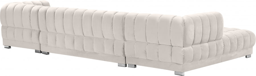 Gwen Velvet 3pc. Sectional
