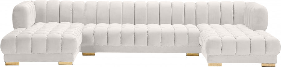 Gwen Velvet 3pc. Sectional