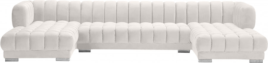 Gwen Velvet 3pc. Sectional