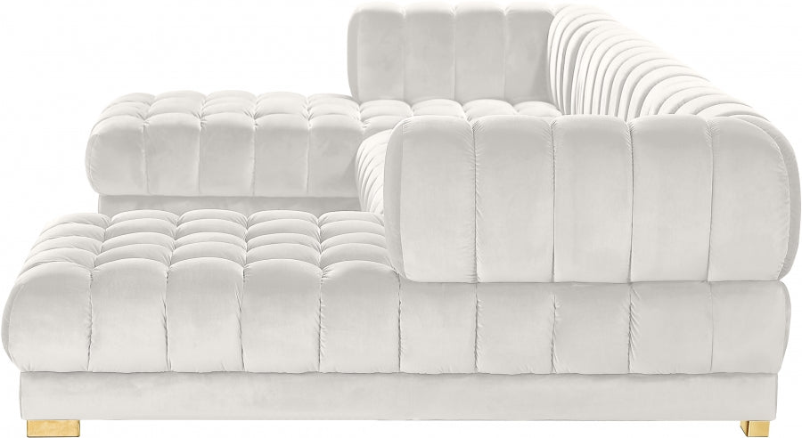 Gwen Velvet 3pc. Sectional
