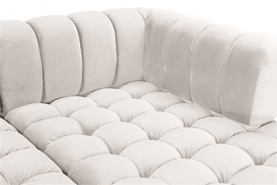 Gwen Velvet 3pc. Sectional