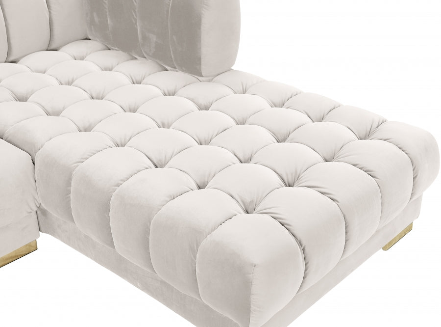 Gwen Velvet 3pc. Sectional