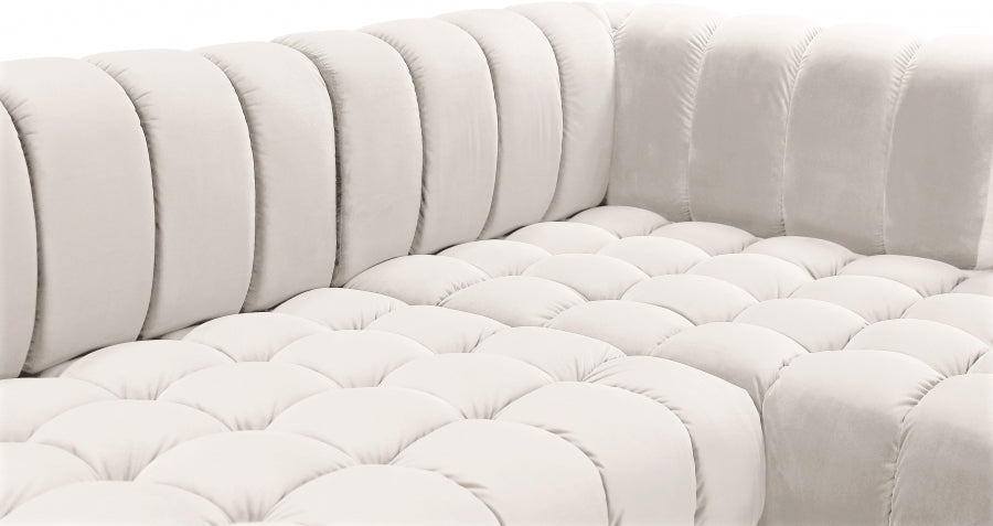 Gwen Velvet 3pc. Sectional
