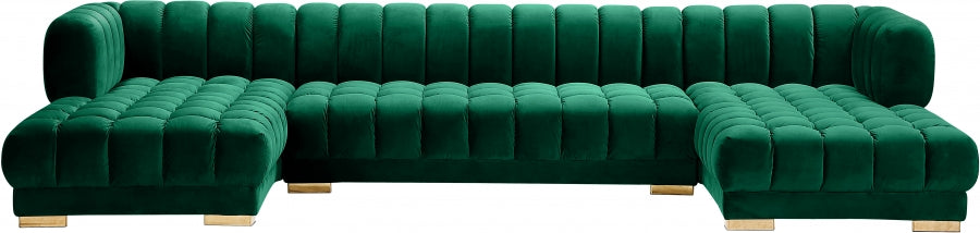 Gwen Velvet 3pc. Sectional