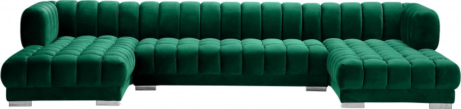 Gwen Velvet 3pc. Sectional