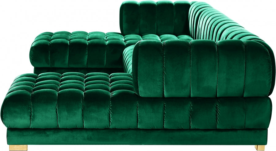 Gwen Velvet 3pc. Sectional