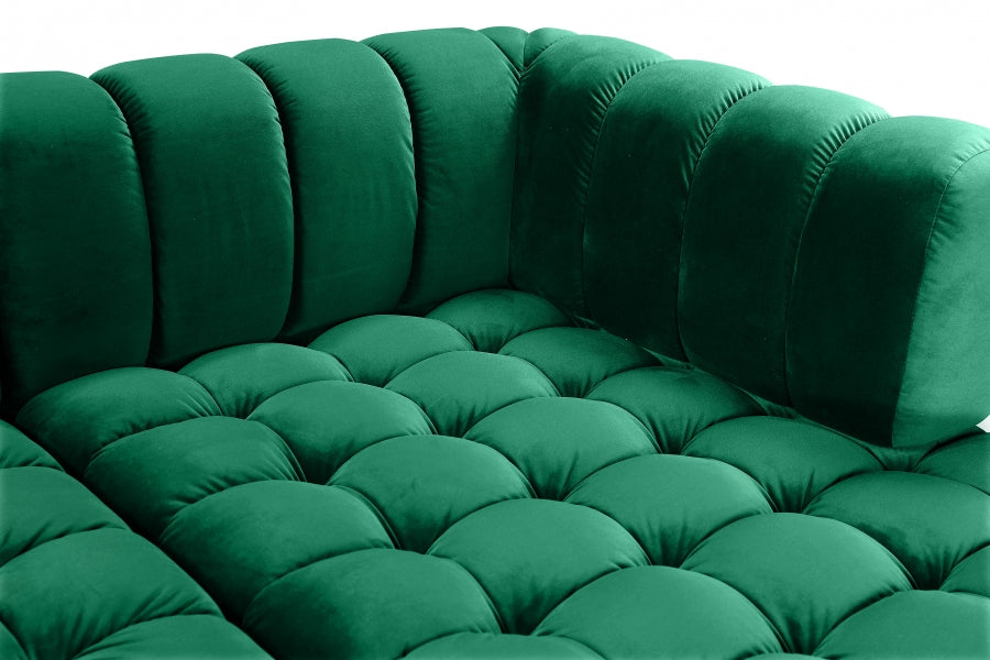 Gwen Velvet 3pc. Sectional