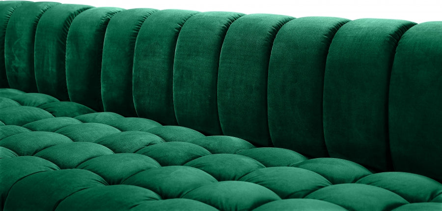Gwen Velvet 3pc. Sectional