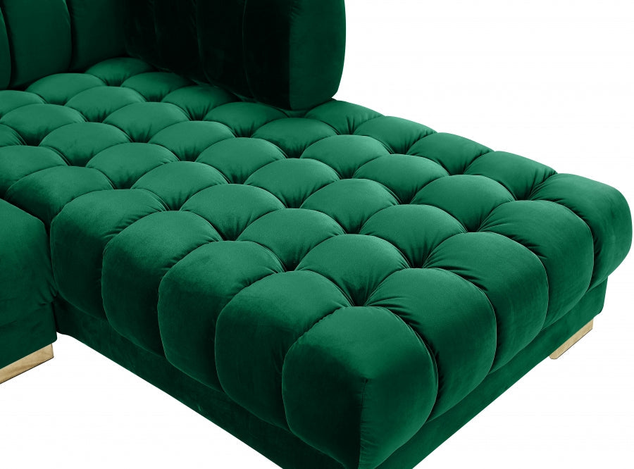 Gwen Velvet 3pc. Sectional