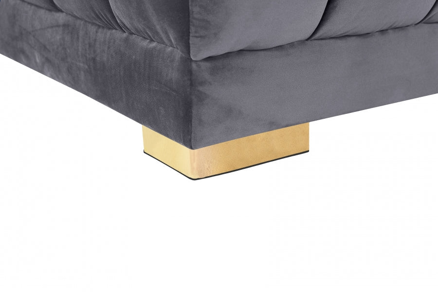 Gwen Velvet 3pc. Sectional - MyWaynesHome #