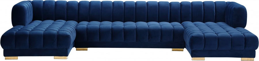 Gwen Velvet 3pc. Sectional