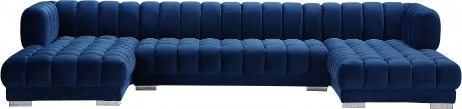 Gwen Velvet 3pc. Sectional