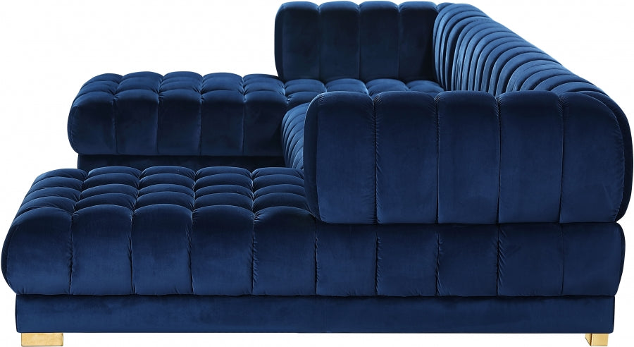 Gwen Velvet 3pc. Sectional