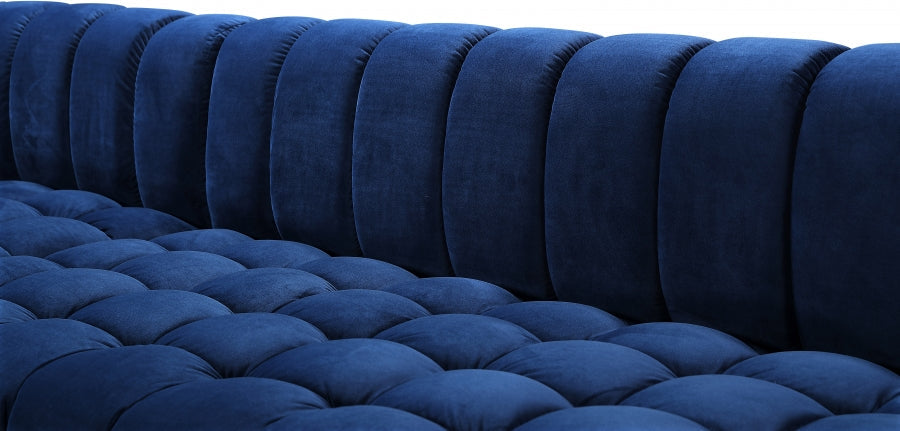 Gwen Velvet 3pc. Sectional