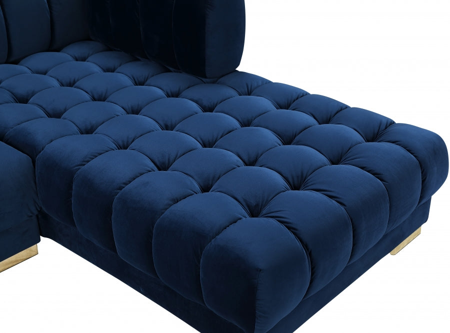 Gwen Velvet 3pc. Sectional