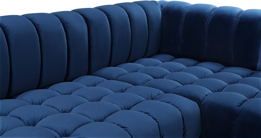 Gwen Velvet 3pc. Sectional