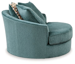 Laylabrook Teal Oversized Swivel Accent Chair