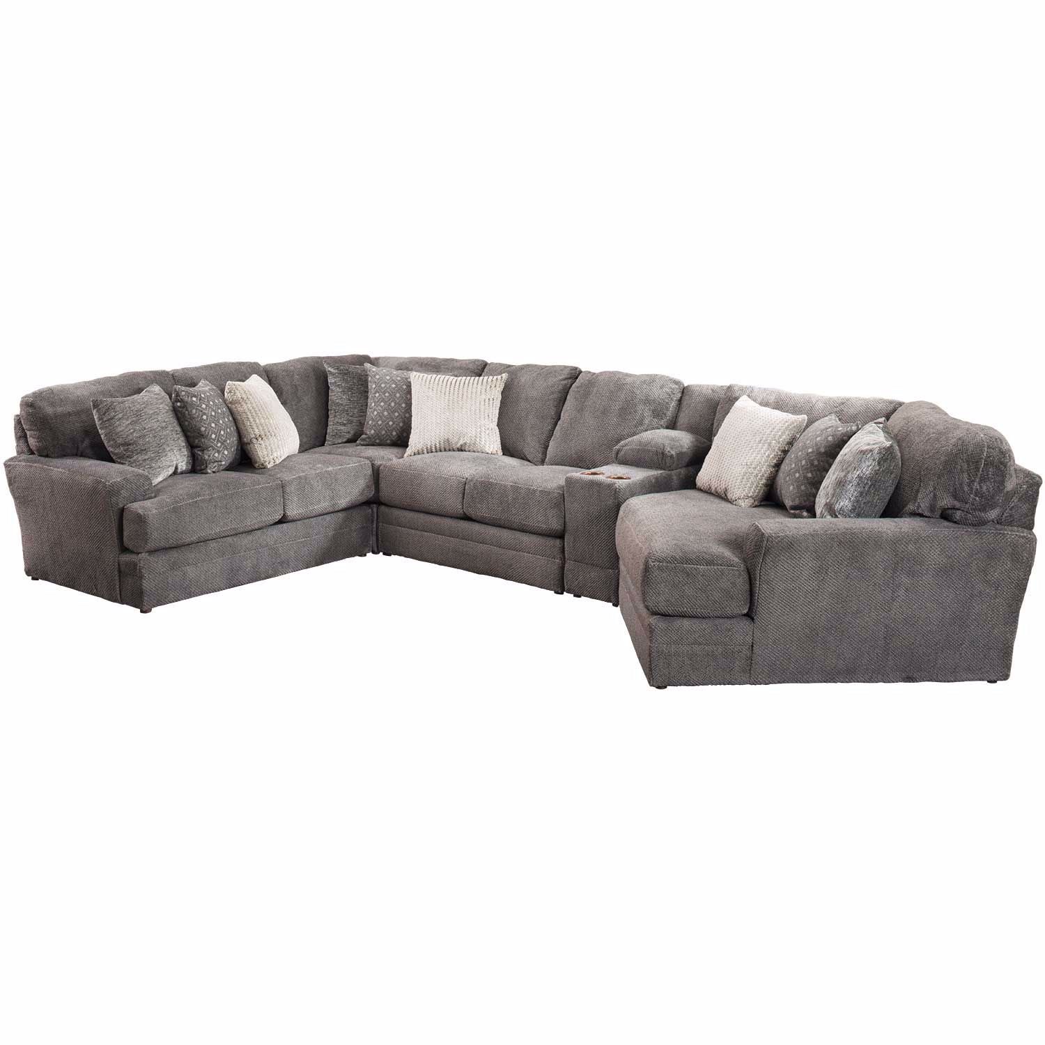 Mammoth Modular 5 Piece Sectional with Piano Wedge and Storage Console - MyWaynesHome #