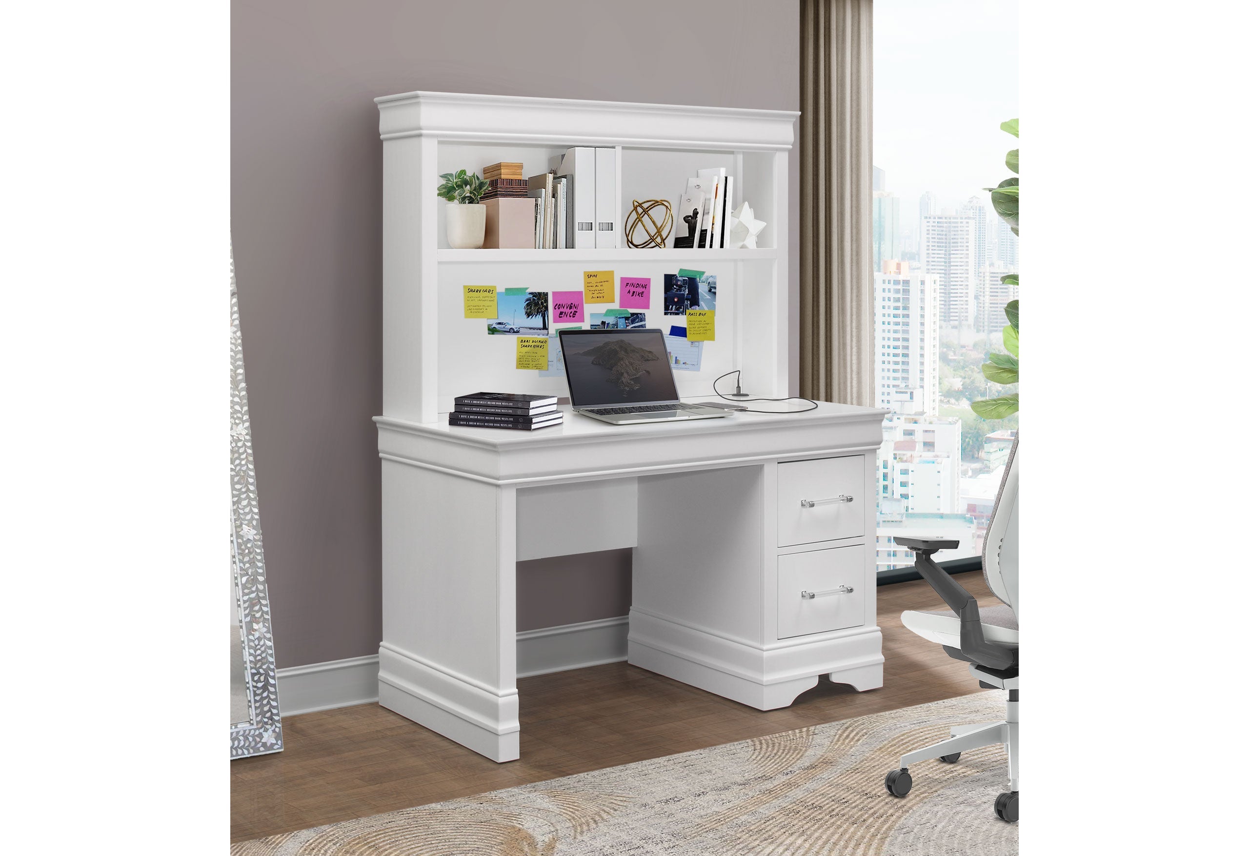 CHARLIE - DESK WITH HUTCH - MyWaynesHome #