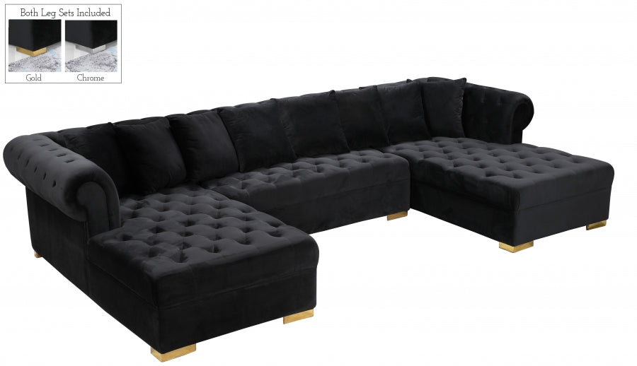 Presley 3pc. Velvet Sectional - MyWaynesHome #