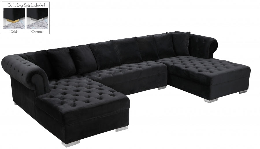Presley 3pc. Velvet Sectional - MyWaynesHome #