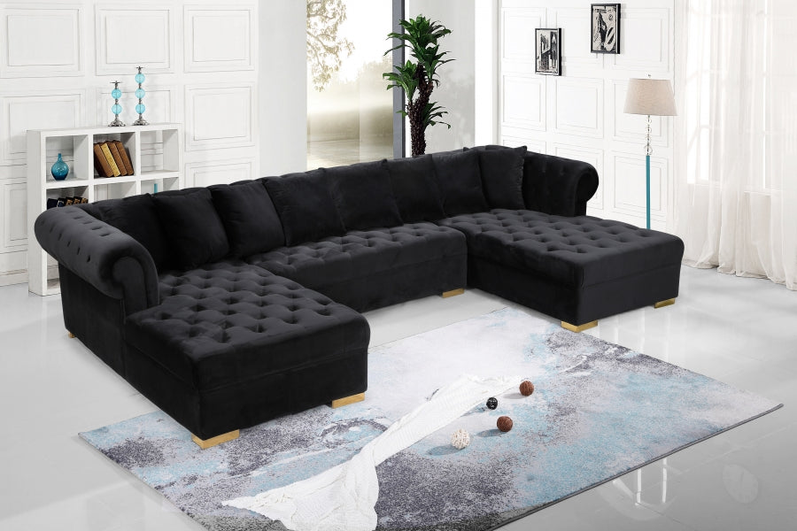 Presley 3pc. Velvet Sectional - MyWaynesHome #