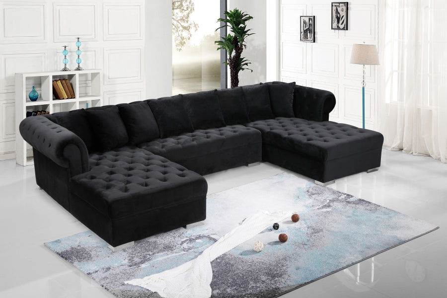 Presley 3pc. Velvet Sectional - MyWaynesHome #