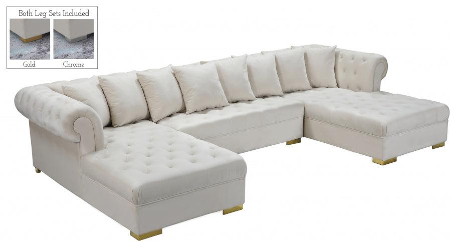 Presley 3pc. Velvet Sectional - MyWaynesHome #