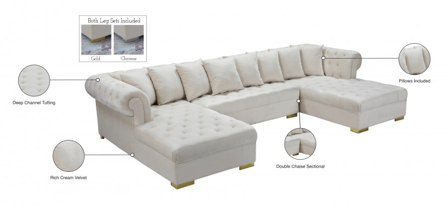 Presley 3pc. Velvet Sectional - MyWaynesHome #